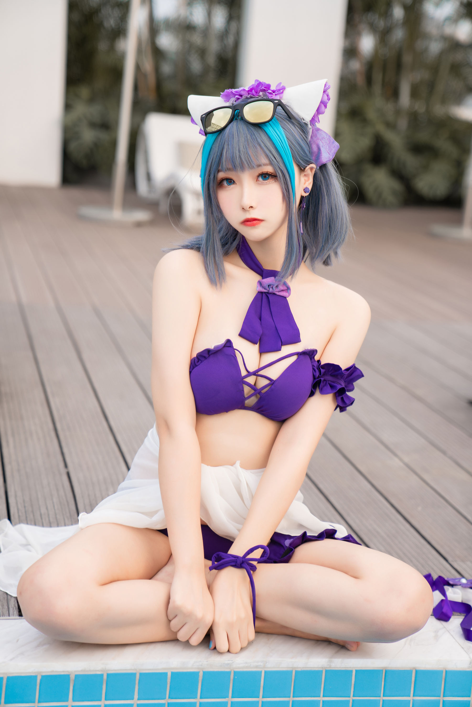 [COS福利]微博妹子Momoko葵葵–柴郡水着插图7